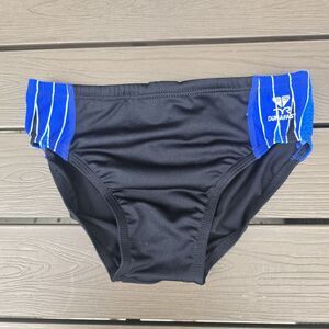TYR Men's Durafast Elite Phoenix Black/blue Racer Brief SZ 30 New No Tag
